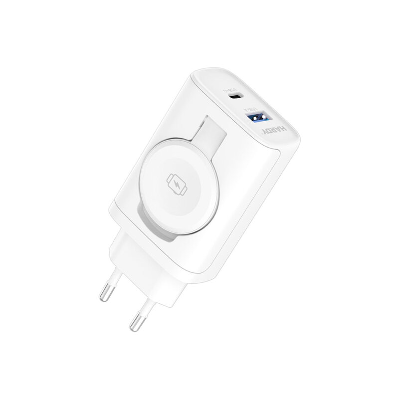 Incarcator de retea 2in1 USB-C/A 33W, 3mk Hardy, alb