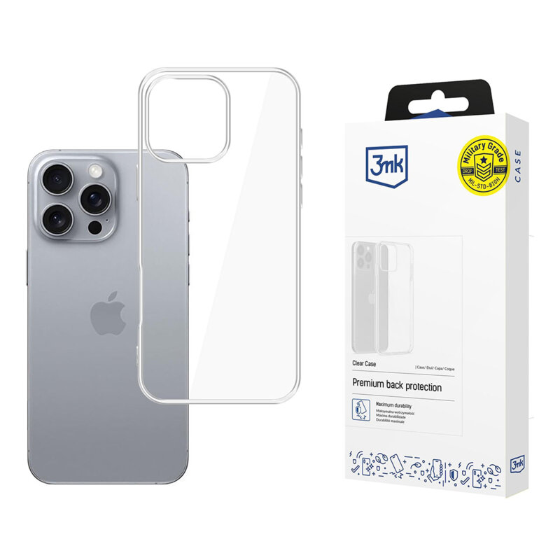 Husa iPhone 16 Pro Max 3mk Clear Case, Transparent