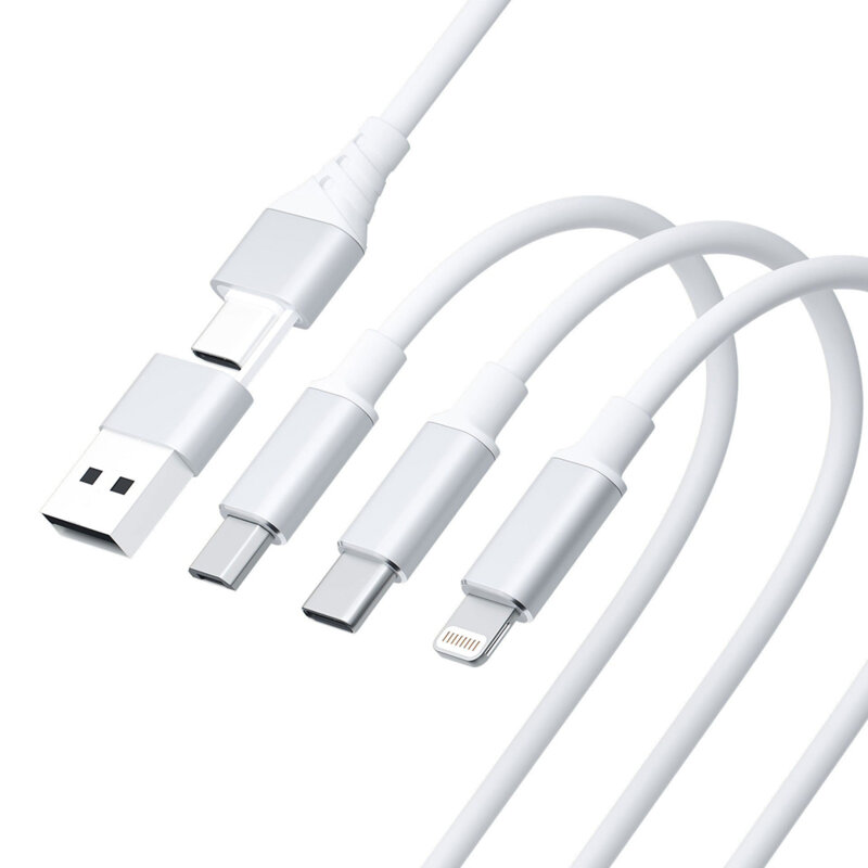 Cablu de date 3in1 12W, 3mk Hyper, alb, 1.5m