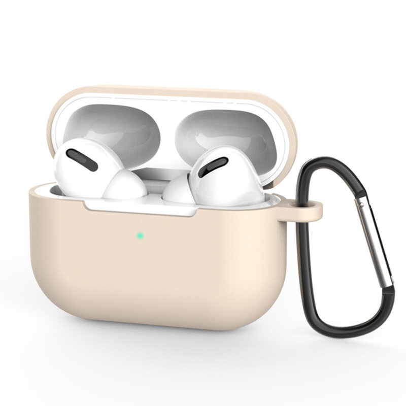 Husa AirPods Pro 3 Techsuit Silicone Case, crem