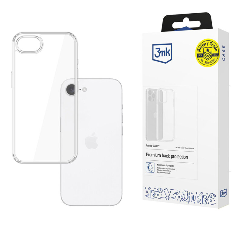 Husa iPhone 16e 3mk Armor Case, transparent