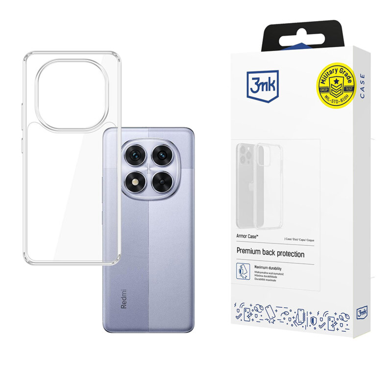 Husa Xiaomi Redmi Note 14 Pro 4G 3mk Armor Case, transparenta