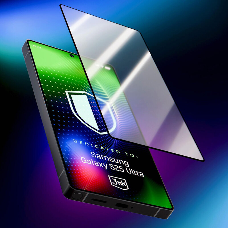 Folie Samsung Galaxy S25 Ultra 3mk Hardy Ultra Glass, negru