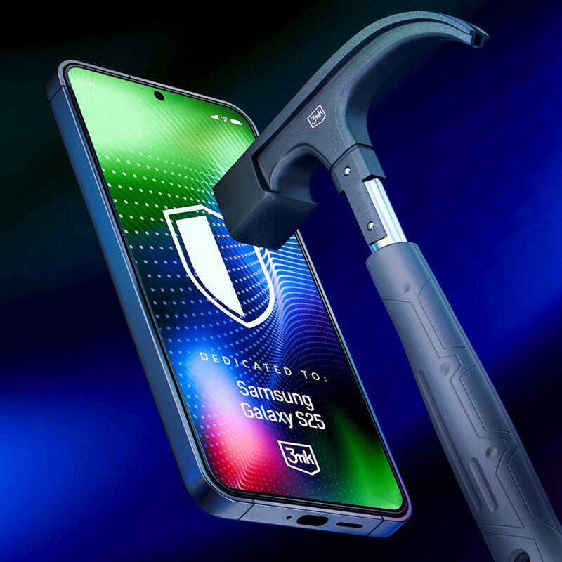 Folie Samsung Galaxy S25 3mk Hardy Ultra Glass, negru