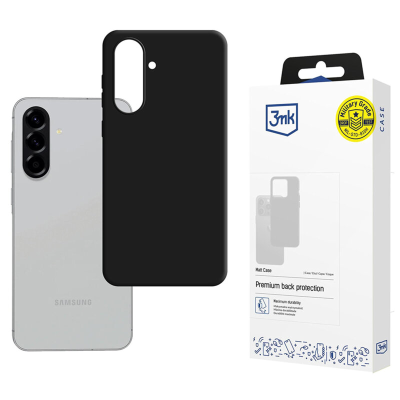 Husa Samsung Galaxy A36 5G premium 3mk Matt Case, Black