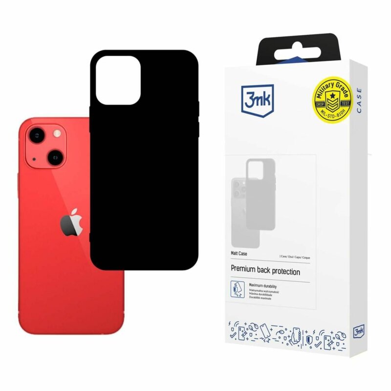 Husa iPhone 13 premium 3mk Matt Case, Black