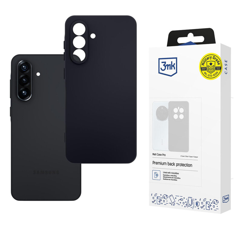 Husa Samsung Galaxy A56 5G premium 3mk Matt Case, Black