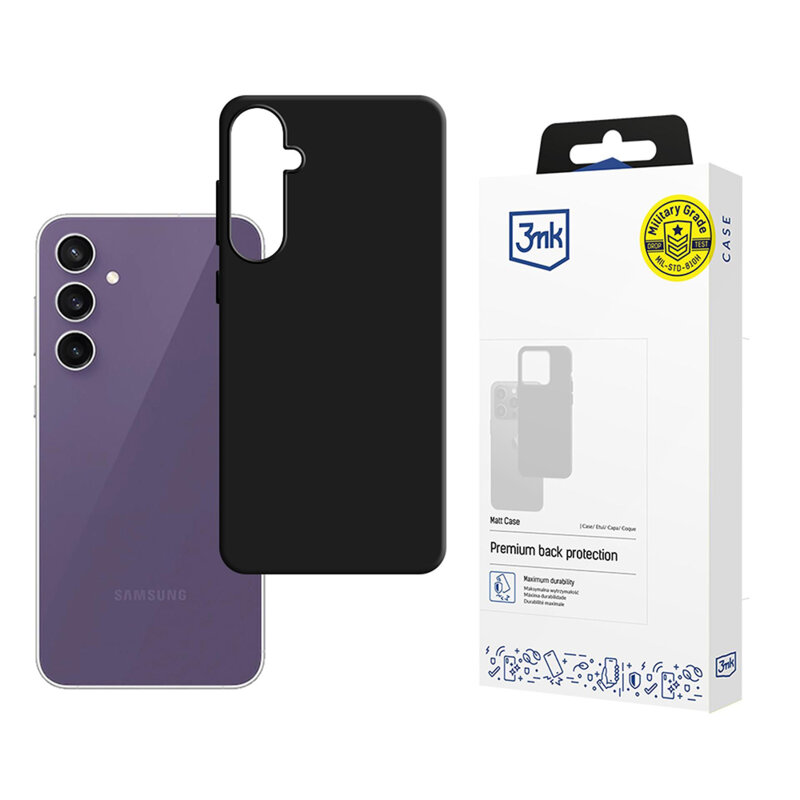Husa Samsung Galaxy S24 FE premium 3mk Matt Case, Black