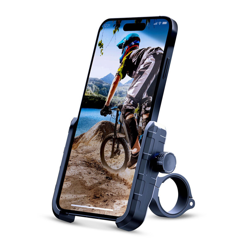 Suport bicicleta telefon, 3mk Steel, 60-90mm, negru
