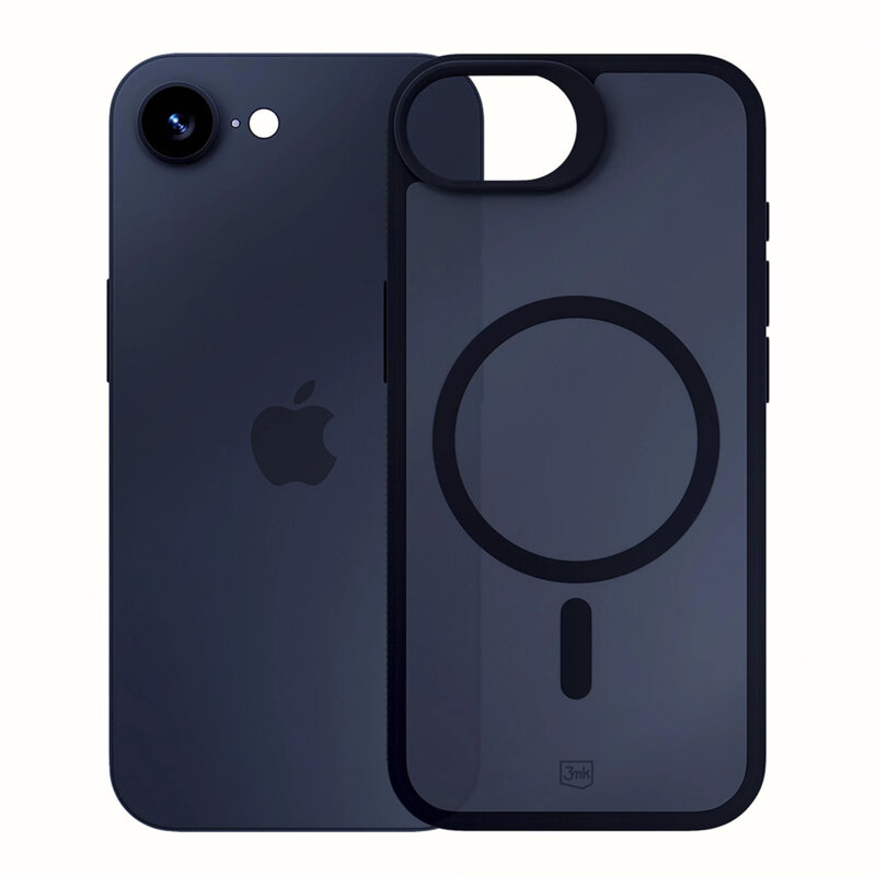 Husa iPhone 16e premium 3mk Smoke MagCase, Black