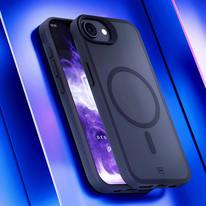 Husa iPhone 16e premium 3mk Smoke MagCase, Black