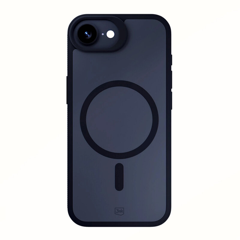 Husa iPhone 16e premium 3mk Smoke MagCase, Black