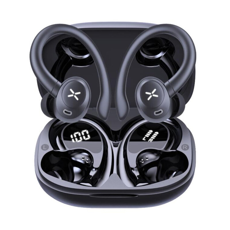 Casti Bluetooth in-ear BT5.4, Techsuit AirTune 100 CW4, negru