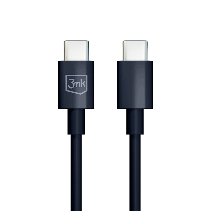 Cablu de date USB-C 100W, 3mk Hyper, negru, 1.2m