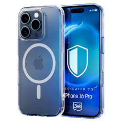 Husa iPhone 16 Pro 3mk MagCase, transparenta