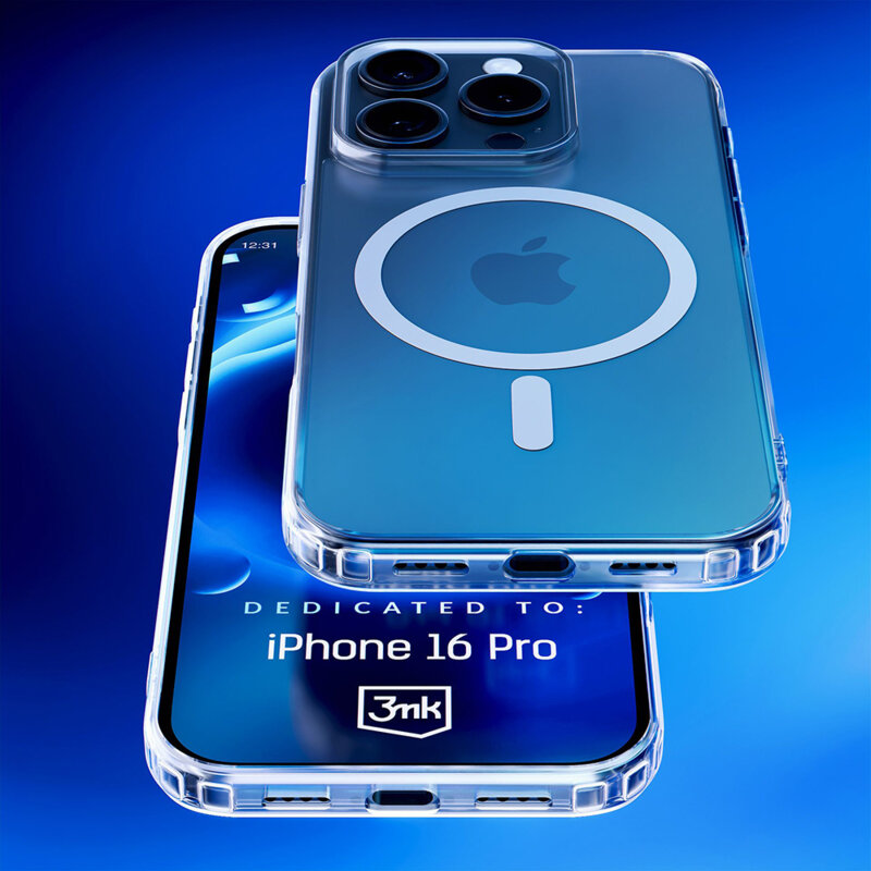 Husa iPhone 16 Pro 3mk MagCase, transparenta