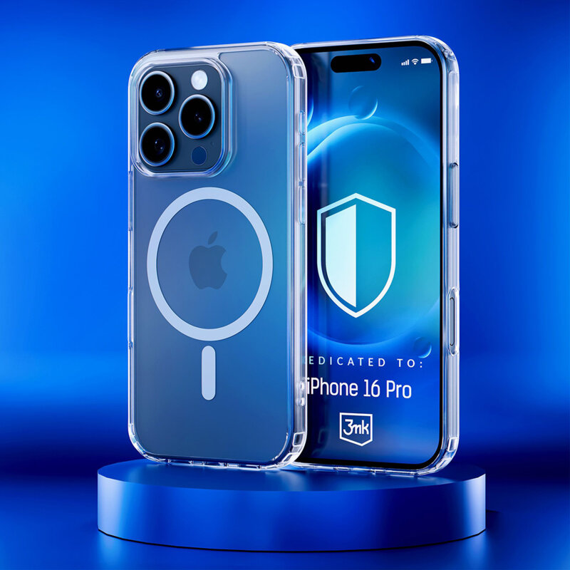 Husa iPhone 16 Pro 3mk MagCase, transparenta