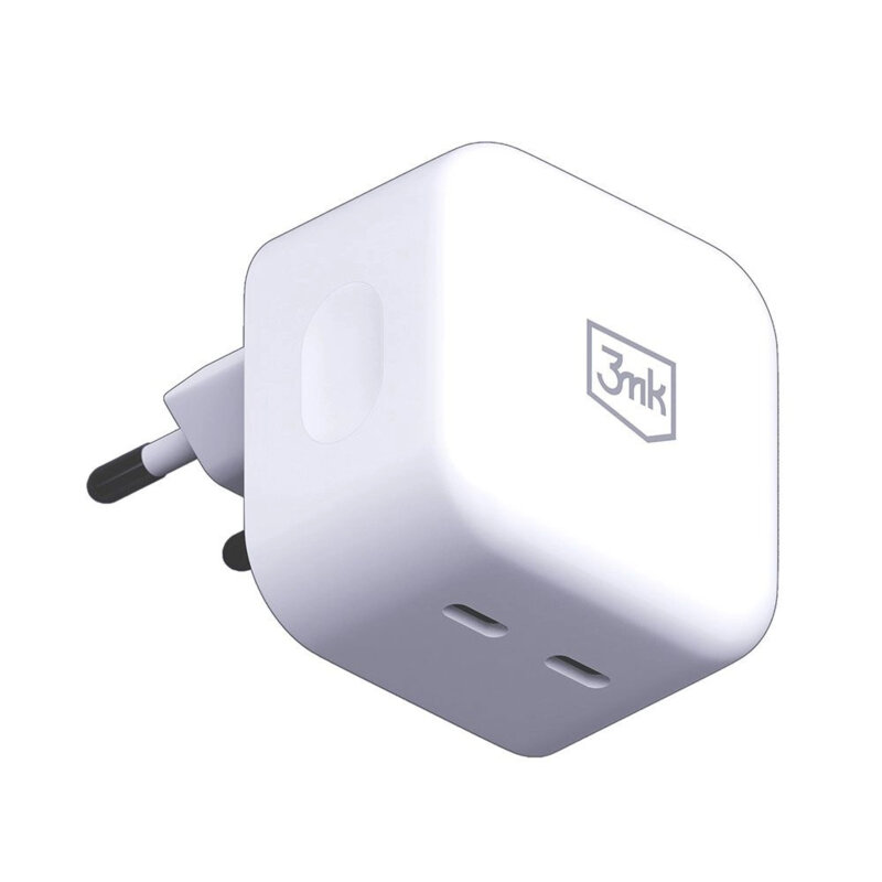 Incarcator pentru priza 35W 2x USB-C, 3mk Hyper, alb