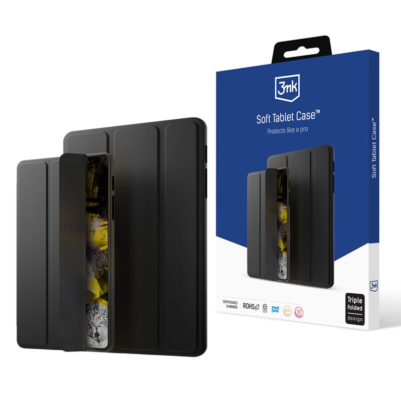 Husa iPad 10 (2022) 10.9 originala 3mk Soft Case, negru