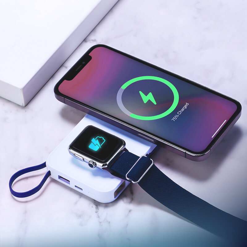 Power bank 10.000mAh 22.5W, 3mk PastelUp, alb