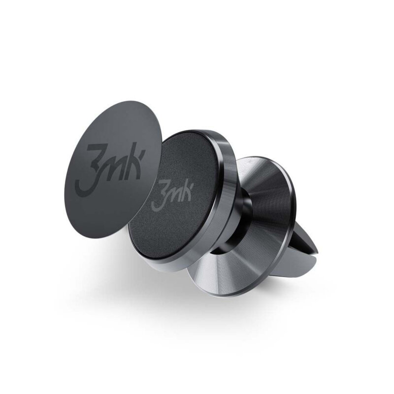 Suport auto magnetic pentru grila de ventilatie, 3mk Power, negru