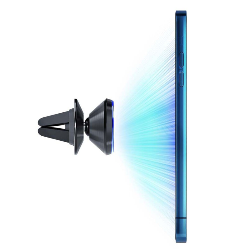 Suport auto magnetic pentru grila de ventilatie, 3mk Power, negru