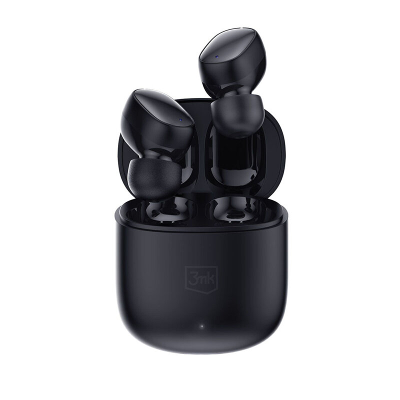 Casti wireless BT5.3 Passive Noise Cancellation, 3mk FlowBuds, negru