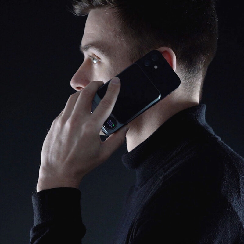 Power Bank 10000mAh cu afisaj digital, 3mk MagSynergy, gri