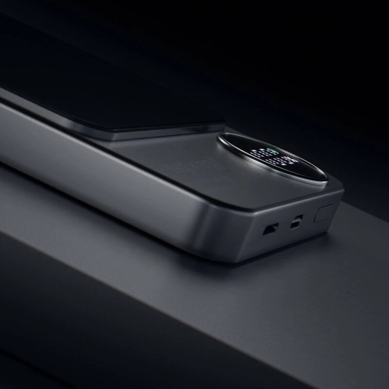 Power Bank 10000mAh cu afisaj digital, 3mk MagSynergy, gri