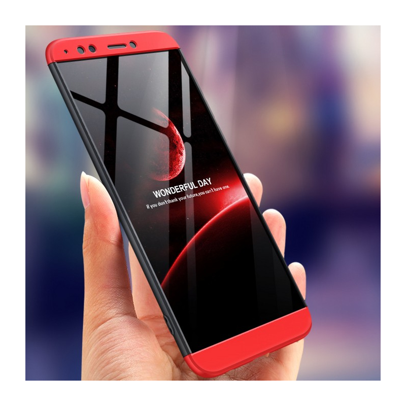 Husa Huawei Y7 Prime 2018 GKK 360 Full Cover Negru-Rosu