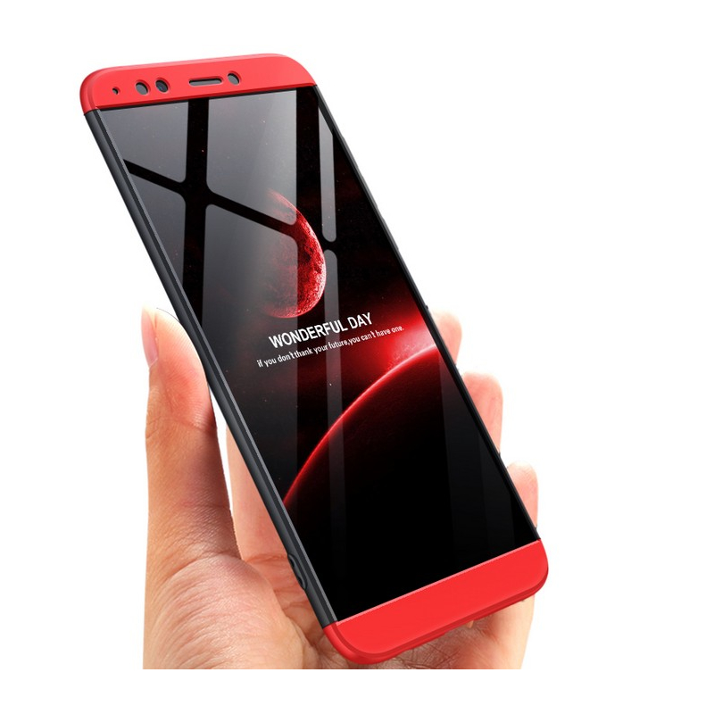 Husa Huawei Y7 Prime 2018 GKK 360 Full Cover Negru-Rosu