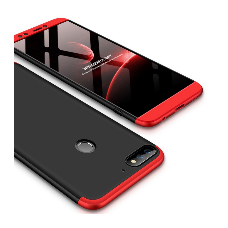 Husa Huawei Y7 Prime 2018 GKK 360 Full Cover Negru-Rosu