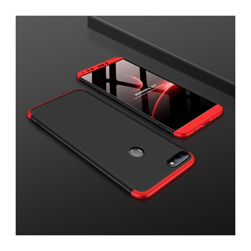 Husa Huawei Y7 Prime 2018 GKK 360 Full Cover Negru-Rosu