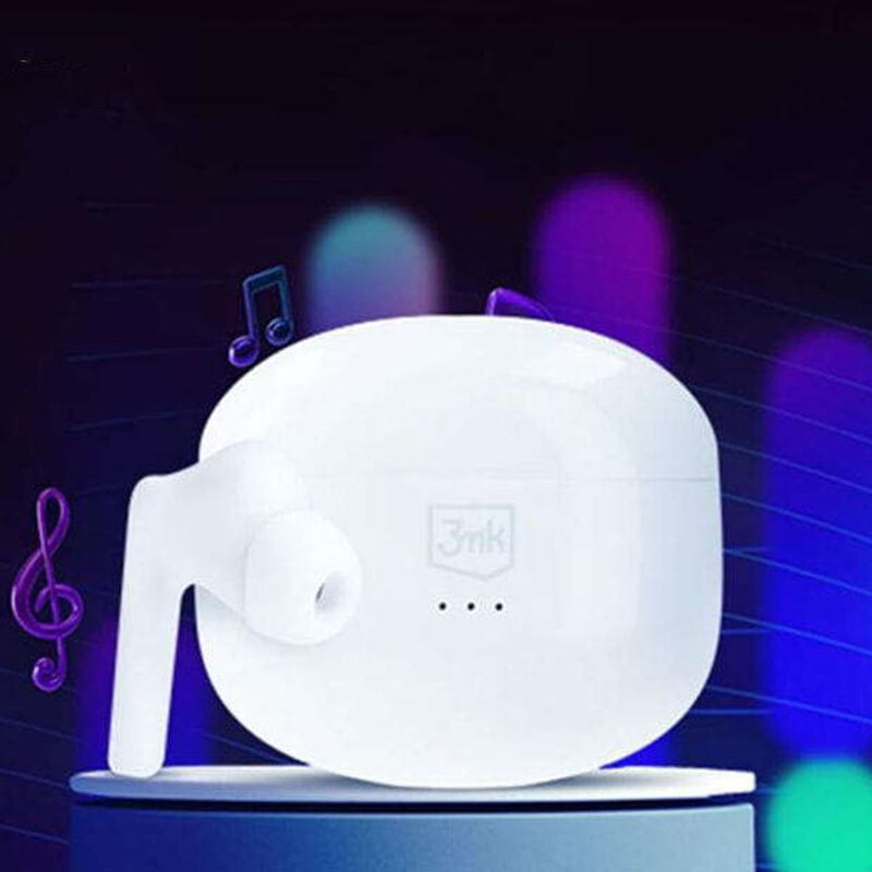 Casti wireless cu control tactil BT5.3 ANC, 3mk LifePods, alb