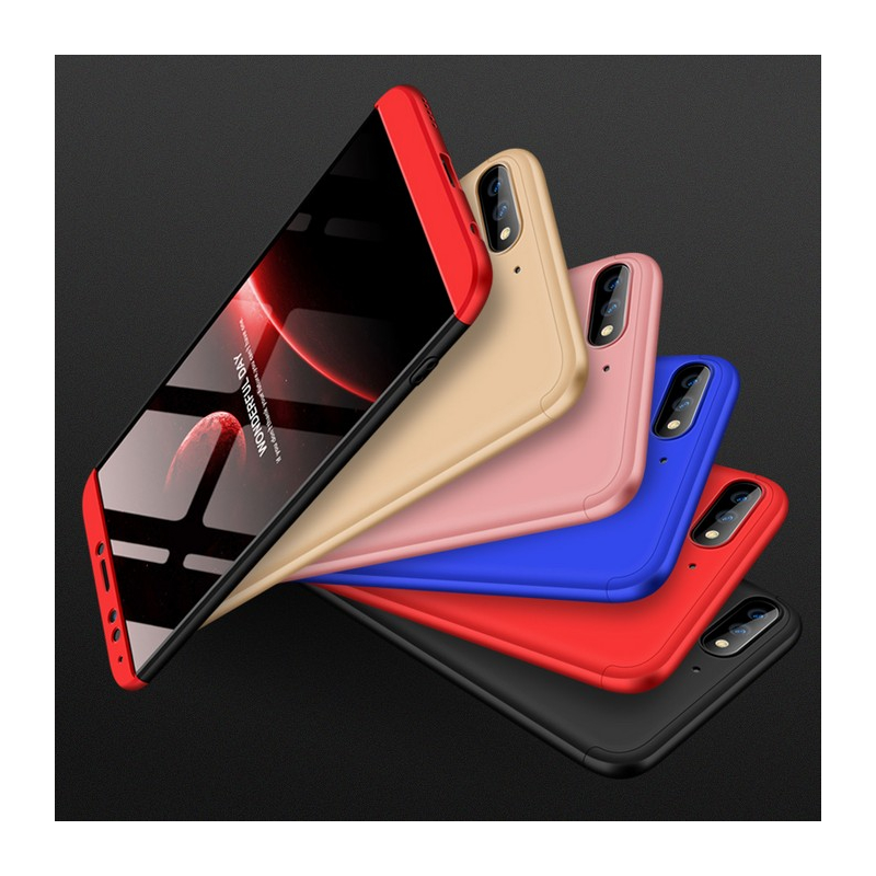 Husa Huawei Y7 Prime 2018 GKK 360 Full Cover Negru-Rosu