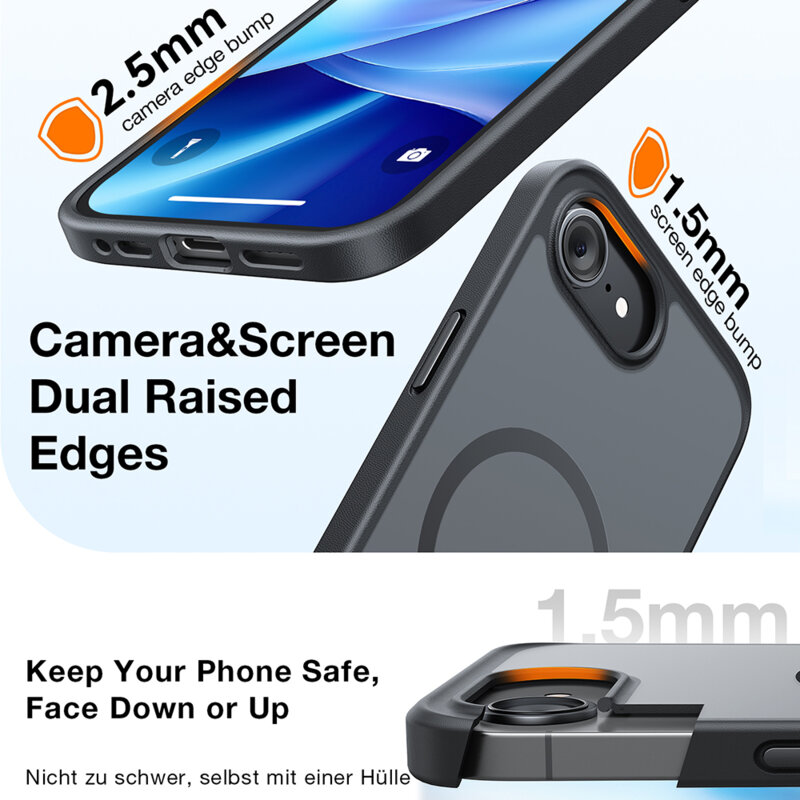 Husa iPhone 17 Pro Torras Guardian Magnetic Series, albastru