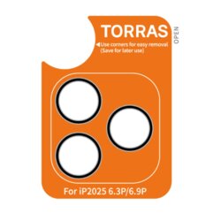 Folie camera iPhone 17 Pro Torras Lensguard Camera Protector, negru