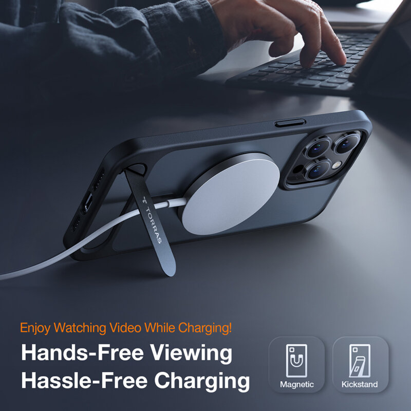 Husa iPhone 17 Air Torras Pstand, negru