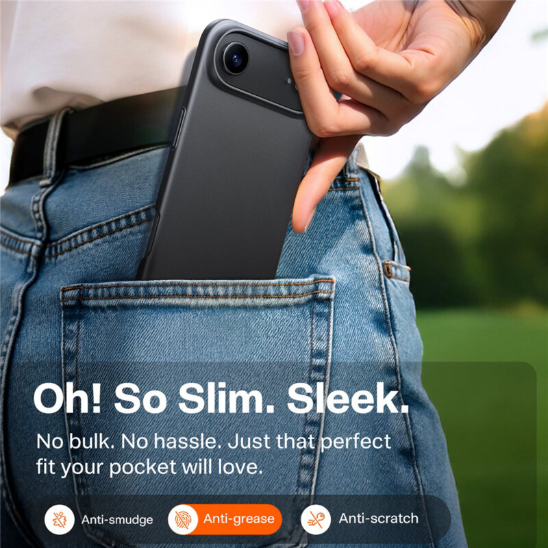 Husa iPhone 17 Air Torras SlimFit MagSafe Series, negru