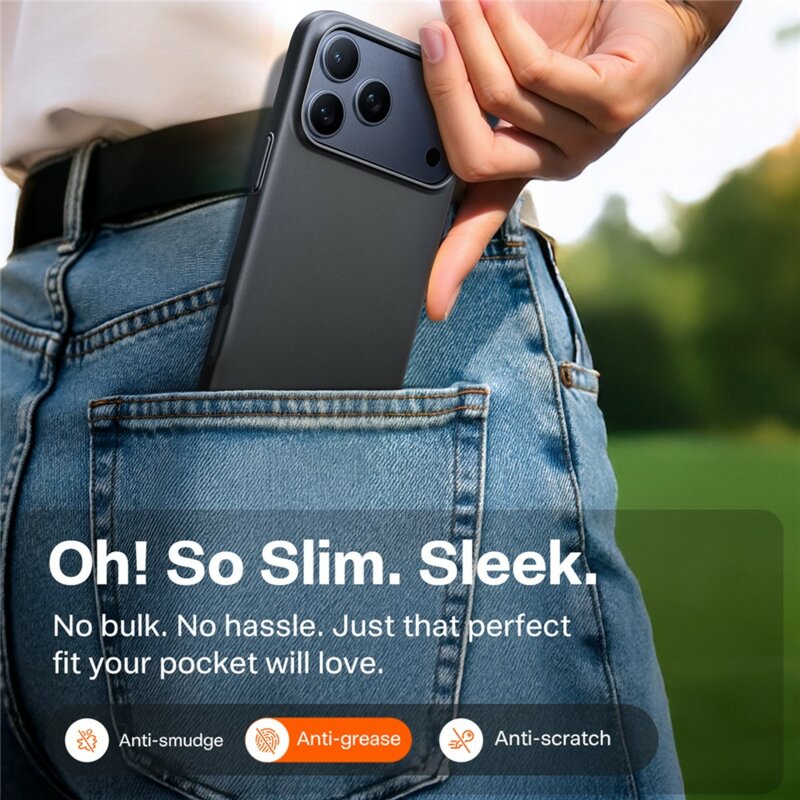 Husa iPhone 17 Pro Max Torras SlimFit MagSafe Series, negru