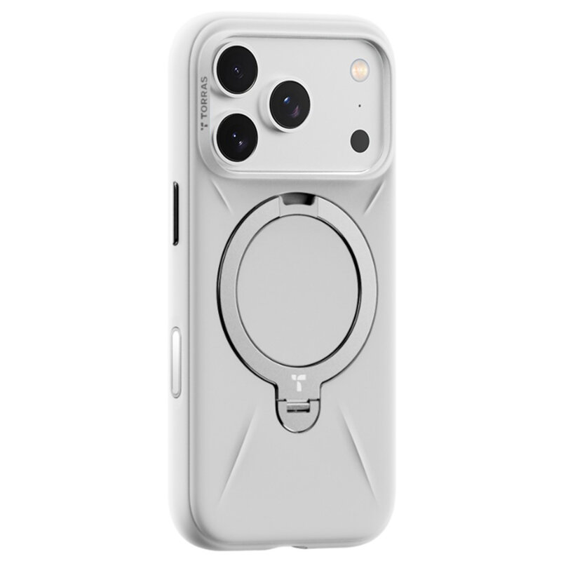 Husa iPhone 17 Pro Max Torras QPRO Silicone Series, alb