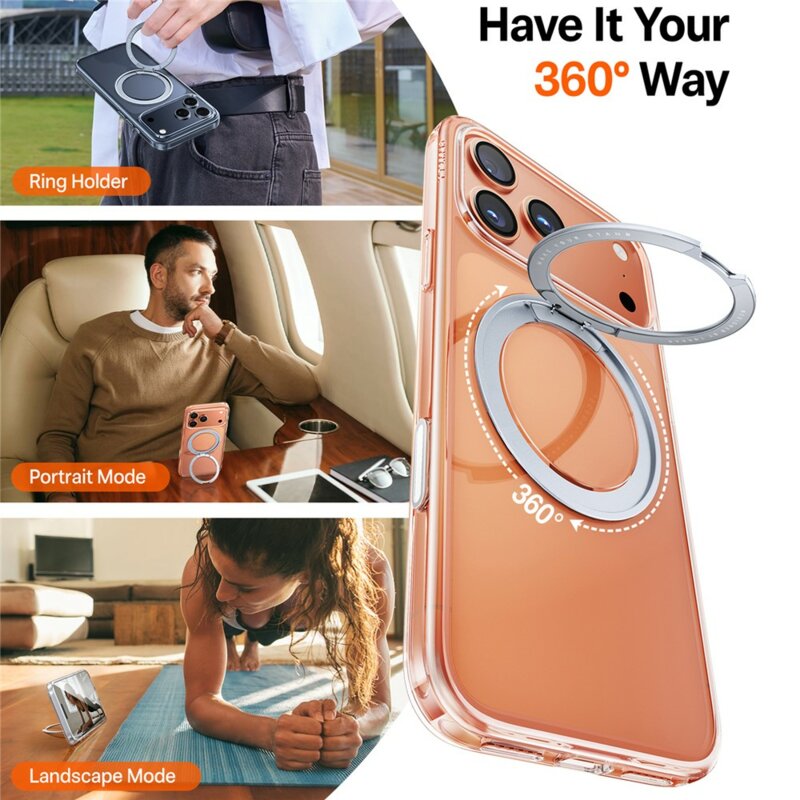 Husa iPhone 17 Pro Torras Ostand Pro MagSafe  Series, transparenta