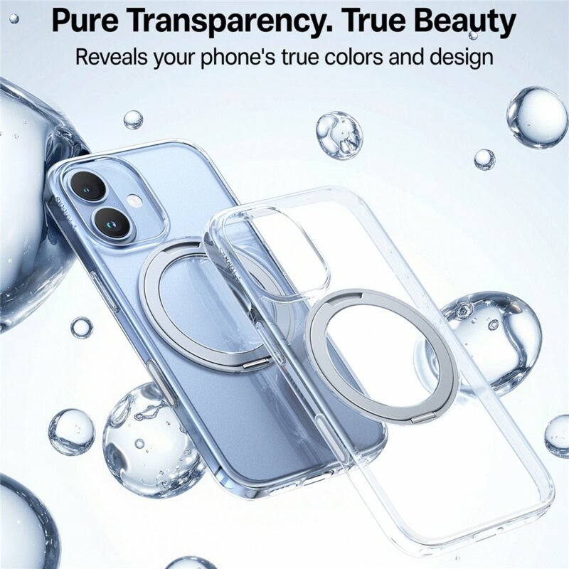 Husa iPhone 17 Torras Ostand Pro MagSafe Series, transparenta