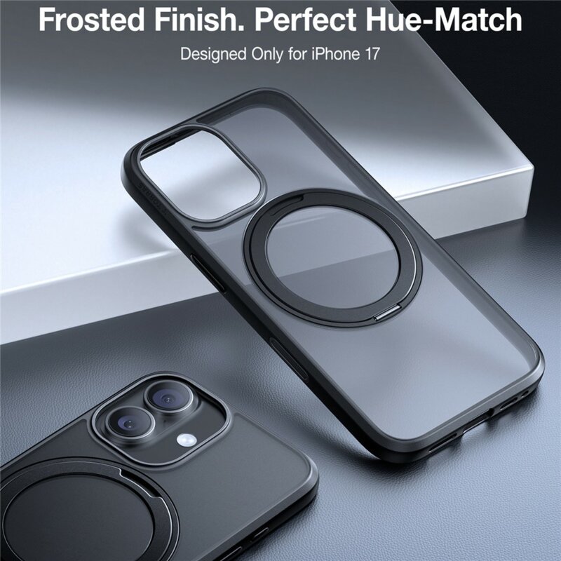 Husa iPhone 17 Torras Ostand Pro MagSafe Series, negru