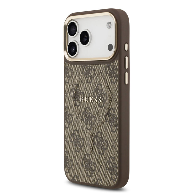 Husa originala Guess iPhone 17 Pro Max Hardcase 4G Classic MagSafe, maro, GUHMP17XP4MSEGCW