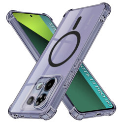 Husa Xiaomi Redmi Note 13 Pro 5G Techsuit Shockproof Clear Silicone MagSafe, fumuriu