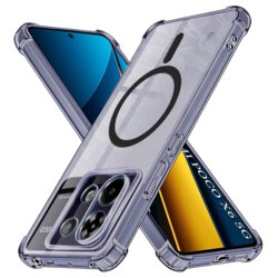 Husa Xiaomi Poco X6 Techsuit Shockproof Clear Silicone MagSafe, fumuriu