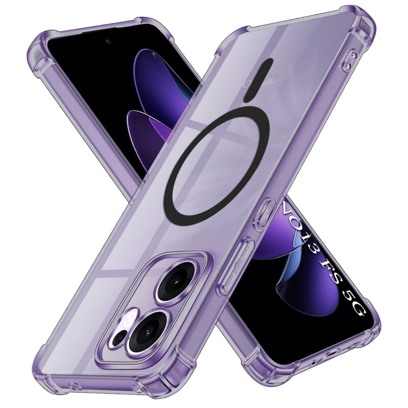 Husa Oppo Reno13 FS 5G Techsuit Shockproof Clear Silicone MagSafe, fumuriu
