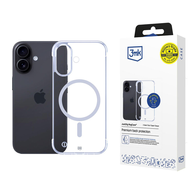 Husa iPhone 17 3mk Just20g MagCase, Transparent