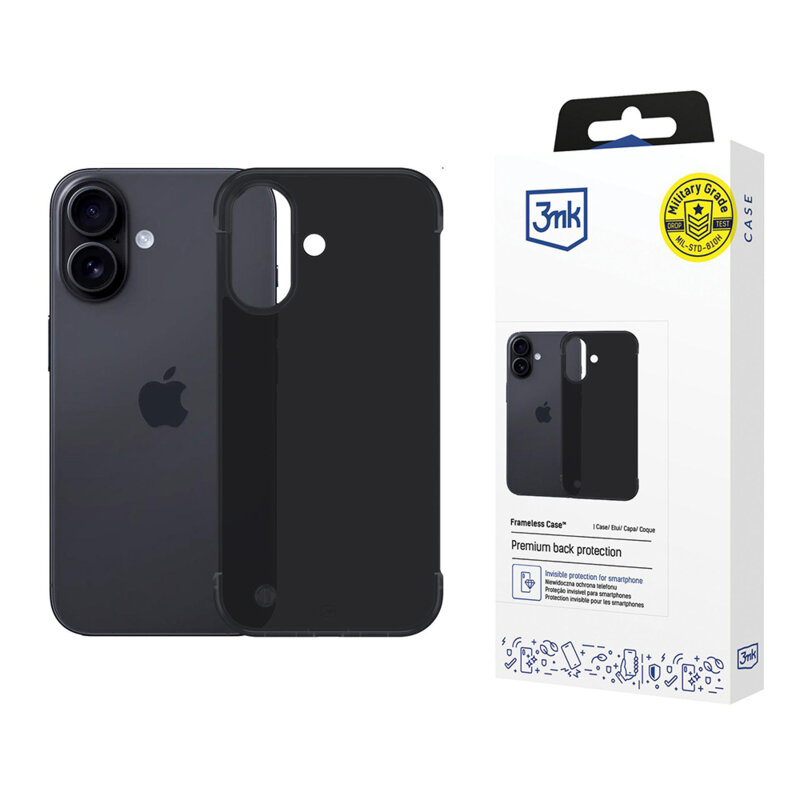 Husa iPhone 17 premium 3mk Just20g Matt Case, Black